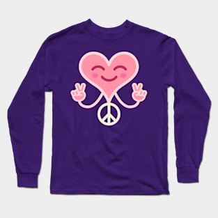 Peace Heart Long Sleeve T-Shirt